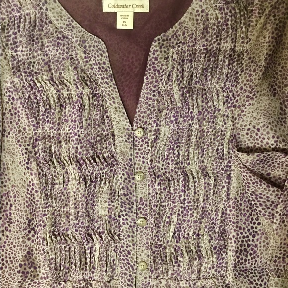 BEAUTIFUL LADIES COLDWATER CREEK CHIFFON BLOUSE - Picture 5 of 10